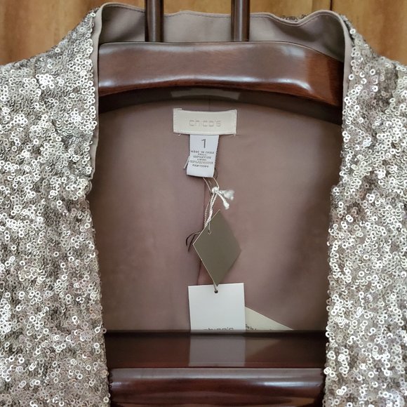 CHICO'S "All Over Sequin" Jacket _NWT - Gorgeous - Picture 10 of 14